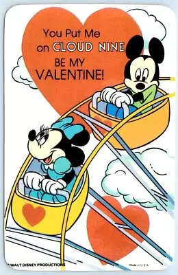 MICKEY MOUSE & MINNIE MOUSE  Cloud Nine  VALENTINE Ferris Wheel Postcard • $6.98