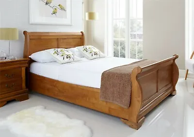 £549 • Buy Solid Wooden Toulon Sleigh King Size Bed - 5ft By Time4Sleep