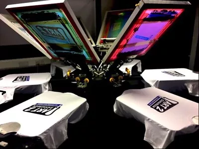 £4000 • Buy 4 Colour 4 Station Floor Standing Screen Printing Kit LED Exposure Unit