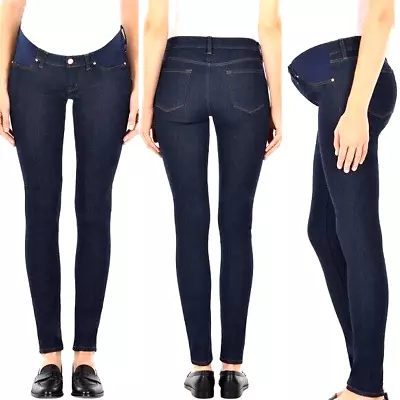 J BRAND MAMA J Maternity Skinny Under-belly Jeans AFTER DARK Wash Stretch Sz 26 • $39.99