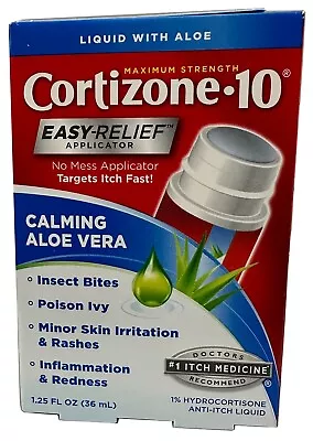 Cortizone 10 Easy Relief Applicator Anti-Itch Liquid 1.25 FL.OZ W/ Healing Aloe • $9.99