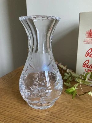 £15 • Buy Vintage Royal Brierley Crystal Glass Vase. 6.5 Inches Tall. Weighs 768g.