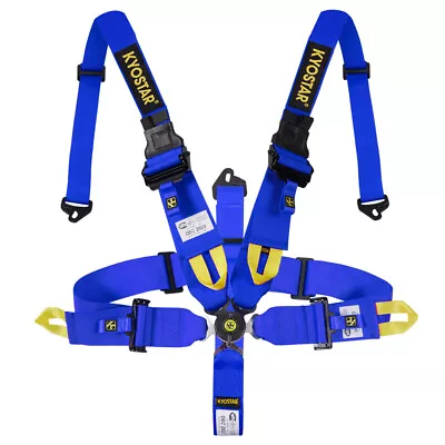 KYOSTAR SFI 16.1 Rated 5-Point Racing Safety Harness Cam Lock Seat Belts Blue US • $88.89