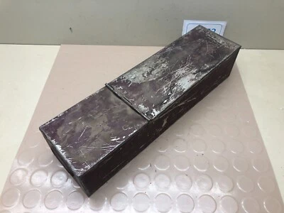 $12.76 • Buy Vintage Brown Metal Hinged Bank Safety Deposit Box