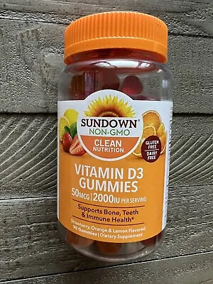 Sundown NON-GMO Vitamin D3 Gummies 50 Mcg 2000 IU 90 Ct-FREE SHIPPING NEW • $11.99