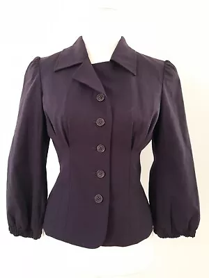 Moschino Jeans Jacket Made In Italy Size US 6 GB 10 Purple Vintage  • $24.97