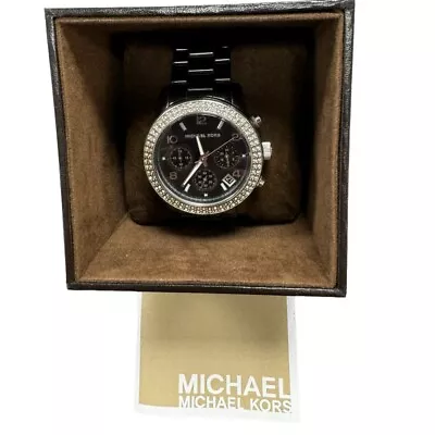 Michael Kors Women's Black Ceramic Watch MK5190 • £79.99