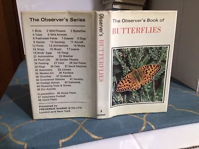 Observers Book Of Butterflies 1971 • £12.99