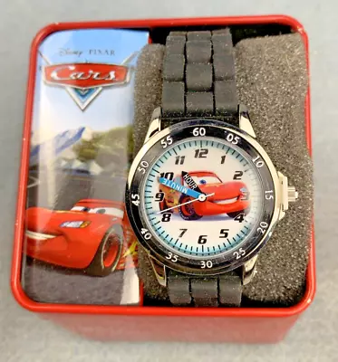 Disney Pixar Cars Wrist Watch #CZ1008 W/Black Silicone Band In Half Box Not Used • $19.99