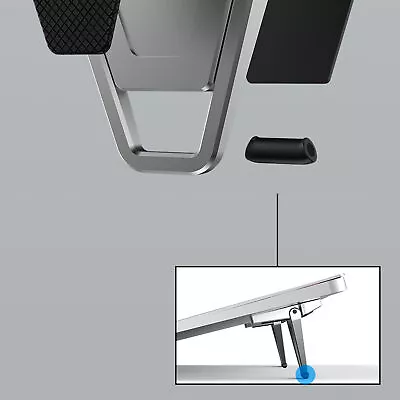 2Pcs Metal Folding Laptop Stand Mini Support Base Heat Dissipation Bracket AUS • £14.05