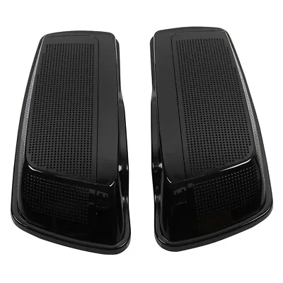 Vivid Black Dual 6x9  Speaker Saddlebag Lids For 2014-2022 Harley Touring Models • $82