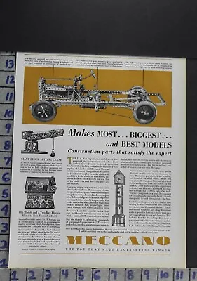 1928 Toy Meccano Model Building Construction Engineer Electric Motor Ad Dx100 • $21.95
