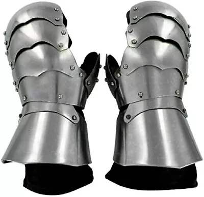 Medieval Crafts Medieval Functional Armor Battle Clamshell Mitten Gauntlets Glov • $117