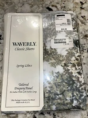 NEW !!Vintage Waverly “Spring Lilac” Sheer Curtain Panel 56”wide X84 Long • $14.99