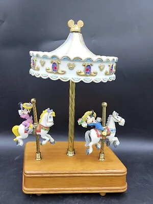 RARE WILLITTS MICKEY Minnie Mouse  CAROUSEL MUSIC BOX Lovliest Night Of The Year • $80