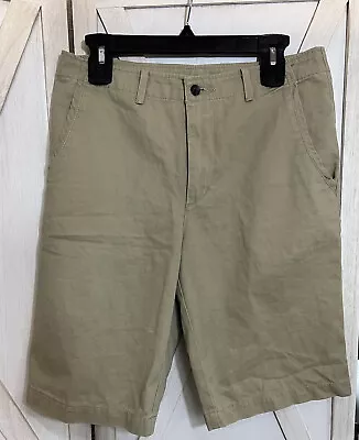 J. Ferrar Shorts Mens 30 JF Modern Fit Chino Beige Flat Front Casual • $3.98