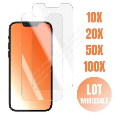 Lot Tempered Glass Screen Protector For IPhone 15 14 13 12 11 Pro XR XS Max X 8 • $55.03