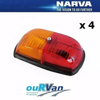 4 X NEW NARVA 85760 Caravan Camper Red/Amber Side Marker Light Jayco Windsor • $88