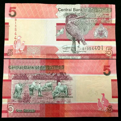 Gambia 5 Dalasis 2019 Banknote World Paper Money UNC Currency Bill Note • $2.65