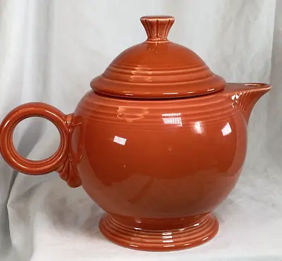 Vintage Fiesta Tea/Coffee Pot & Lid Fiesta Persimmon (Intro 1989) • $60