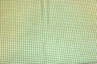 Vintage Olive Green Gingham Check Fabric Piece 2 Yards  44  X 76  • $8.99
