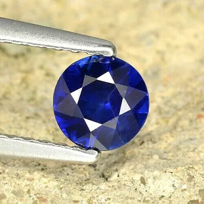 $11.69 • Buy Natural  Blue Sapphire Loose Gemstone Round Cut 6 Mm 1 Ct Certified Ceylon 