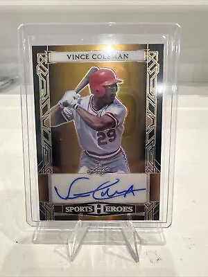 2024 Leaf Sports Heroes 2/2 Gold Vince Coleman ACETATE AUTO AUTOGRAPH • $10.25