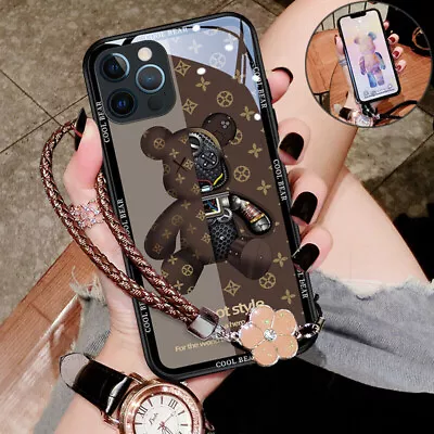 $9.99 • Buy For IPhone 14 13 Pro Max 12 11 XR X Luxury Cool Bear Shockproof Glass Case Cover