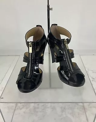 MICHAEL Michael Kors Black Patent Leather Open Toe Pumps 9M • $14