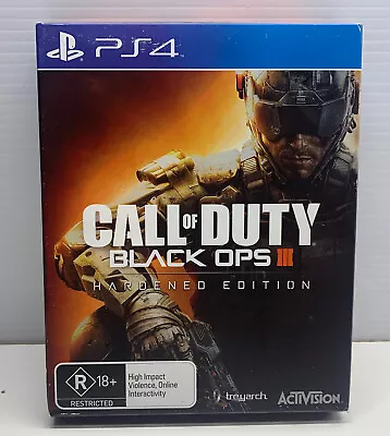 Call Of Duty Black Ops III 3 Hardened Edition With Steelbook - PS4 - Tested! • $49.99
