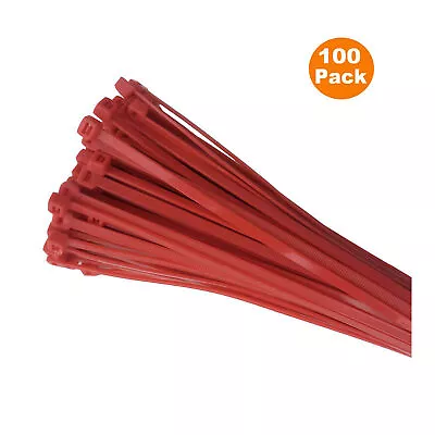 100PCS X NYLON PLASTIC CABLE TIES ZIP TIE WRAPS COLOURED SMALL LARGE LONG WIDE • $3.81