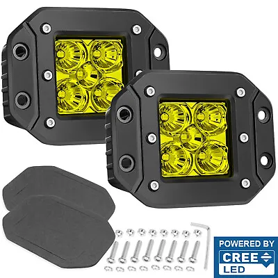 For Ford F-250 F-350 Super Duty 5in Flush Mount Cree LED Light Bar Combo Offroad • $32.99