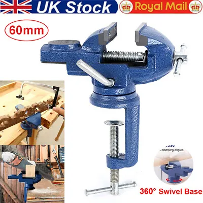 Heavy Duty Engineer Vice 360° Swivel Base Workshop Clamp Jaw Bench Table Vise UK • £14