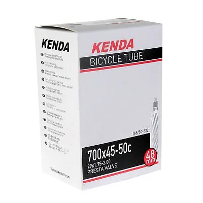 Kenda Butyl Tube 700 X 45-50c Presta Valve/48mm - Each • $10.44
