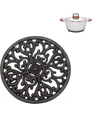 Metal Cast Iron Decorative Round Circular Kitchen Trivet Measure Decor 6.7 Inch • $36