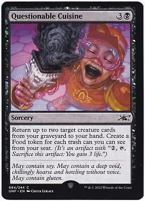 MTG Errors - Miscut - Unfinity C Questionable Cuisine • $1.99