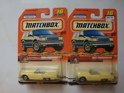 (2ct) Matchbox *** '57 FORD THUNDERBIRD'S *** 2000 Treasure Hunt Release !!! • $4