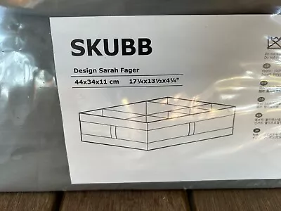 IKEA SKUBB Wardrobe Storage Box Drawer Case With Compartments 44x34x11cm In Grey • $24.95