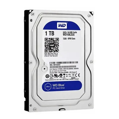 WD Blue 1TB 2TB 3TB 4TB HDD PC Hard Disk Drive Western Digital Blue 3.5  SATA • $99.95