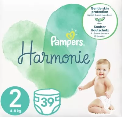 Pampers Baby Nappies Size 2 (4-8 Kg / 9-18 Lbs ) Harmonie 150+ G10 • £10
