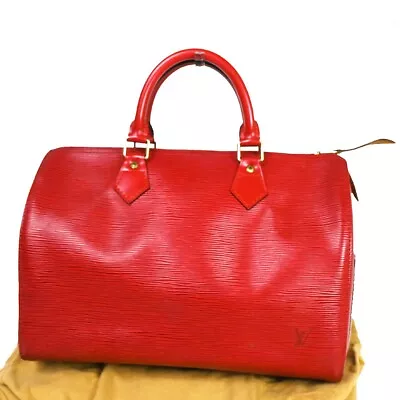 LOUIS VUITTON LV Logo Speedy 30 Travel Hand Bag Epi Leather Red M43007 70RC910 • $430.20