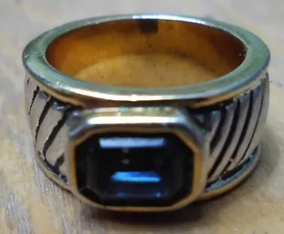 Vintage Men's Blue Topaz Pinky Ring Size 7 1/2 • $95