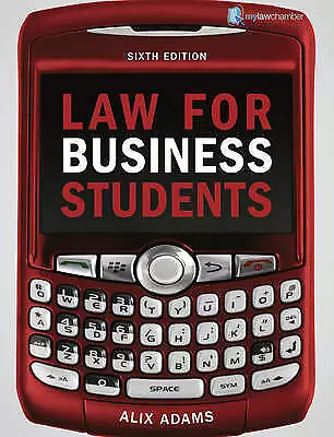 Law For Business Students: Uk Edition By Adams Alix • £25.64