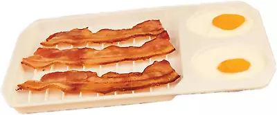 2-In-1 Microwave Bacon And Egg Cooker Microwave Egg Cooker Bacon Tray Microwavab • $14.13