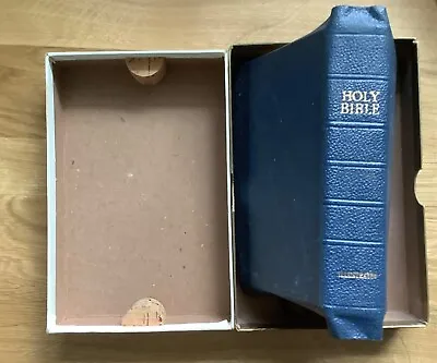 Vintage Boxed Collins Illustrated Text Holy Bible Authorised Version Circa 1956 • £15