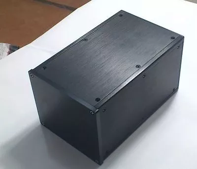 DIY Black Full Aluminum Enclosure Amp Case /Preamp Box/PSU Chassis • $55