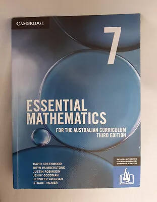 Essential Mathematics For The Australian Curriculum Third Edition Year 7 Text • $34