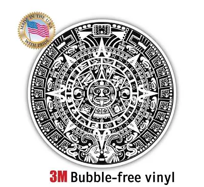 Maya Mayan Calendar Mexico Aztec Gift Idea Car Bumper Vinyl 3M Sticker Decal • $3.20