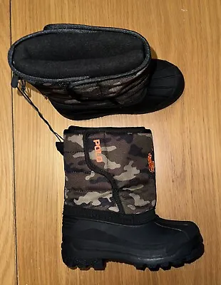 BN Polo Ralph Lauren Boys Snow Boots 12 30 Camouflage Rubber Guaranteed Genuine • £26