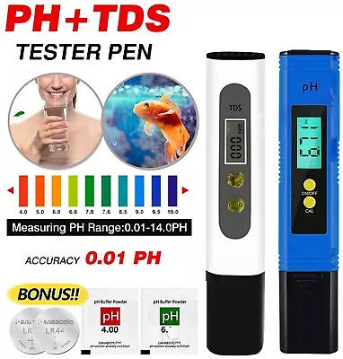 PH TDS Meter Digital Tester Pen Aquarium Pool SPA Water Quality Monitor VIC Tool • $12.79